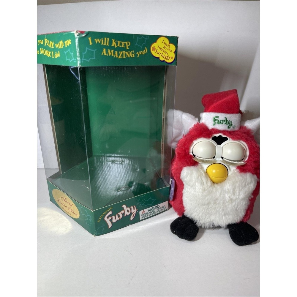 Vintage Tiger Electronics 1999 Furby Christmas Santa Red White Does NOT Work